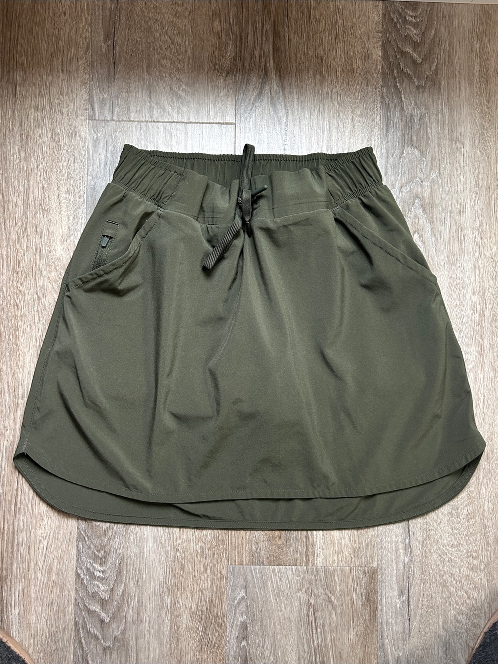 all in motion Olive Drawstring A-Line Active Skort